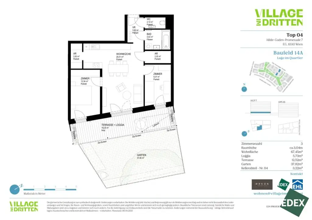 VILLAGE IM DRITTEN | BAUFELD 14A | 5-ZIMMER GARTENWOHNUNG