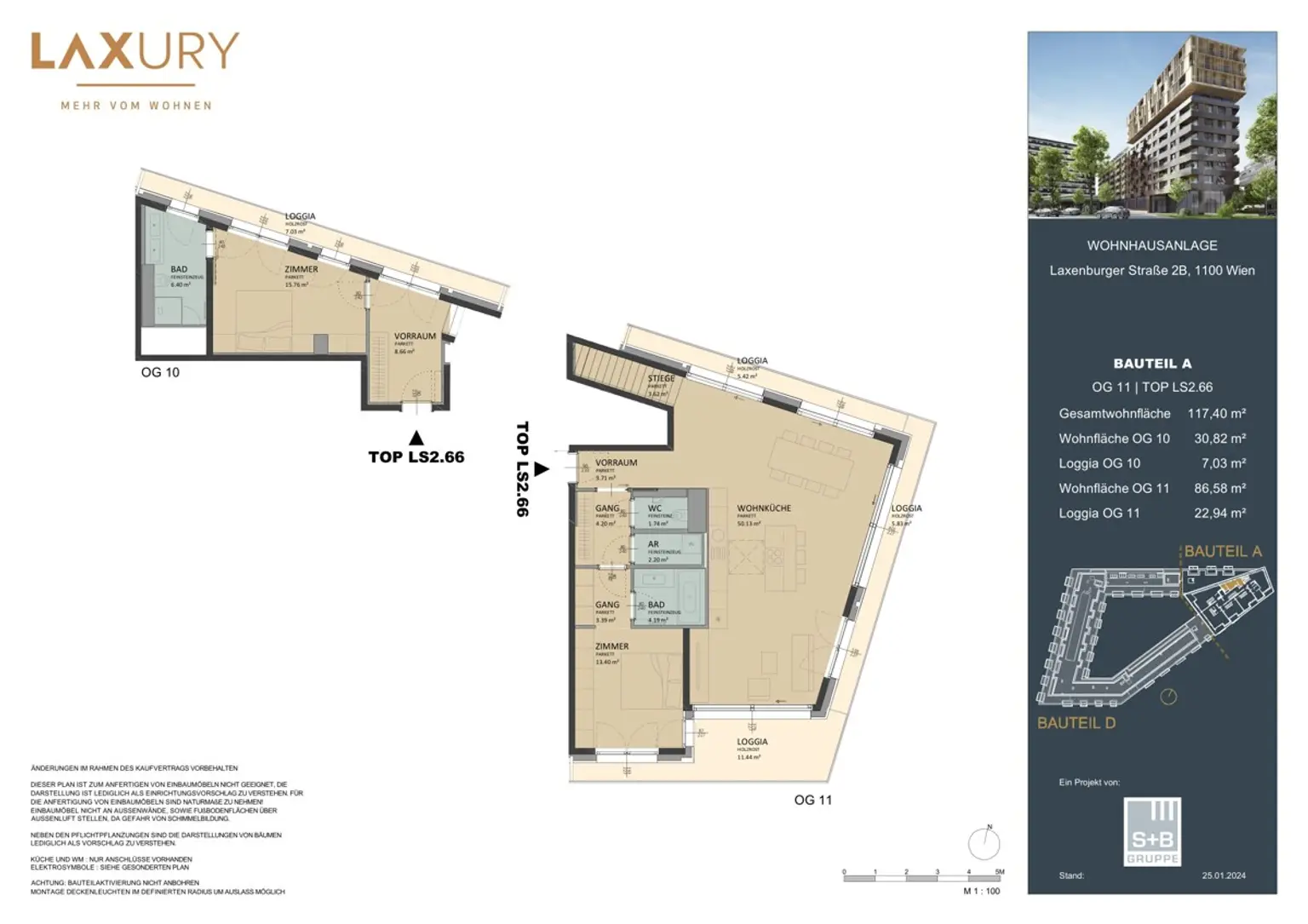 Luxus Pur: Penthouse directly at the main train station: Commission-free + Completion in October