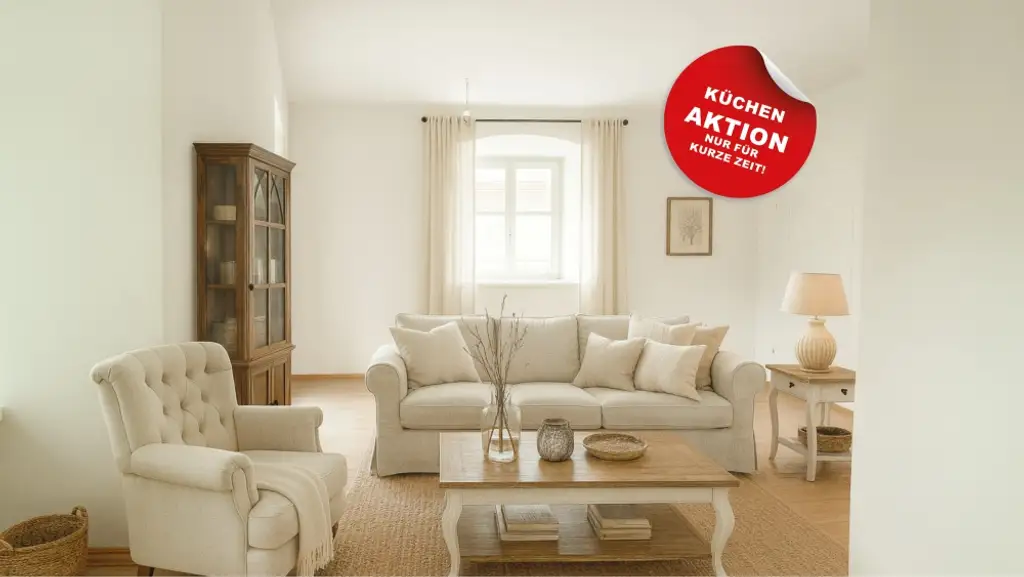 Charmante 2 Zimmer Wohnung mit großem Garten – KÜCHENAKTION für kurze Zeit!