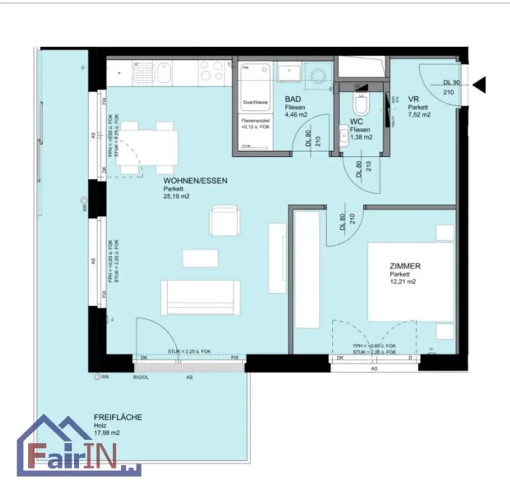 NEUBAU**2-Zimmerwohnung mit große Balkon im Trienna Living***