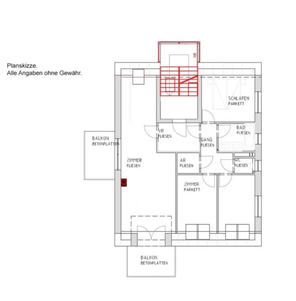 ATEMBERAUBENDE WOHNUNG MIT BALKON - ZENTRAL BEGEHBARE ZIMMER - KÜCHE - AB SOFORT!