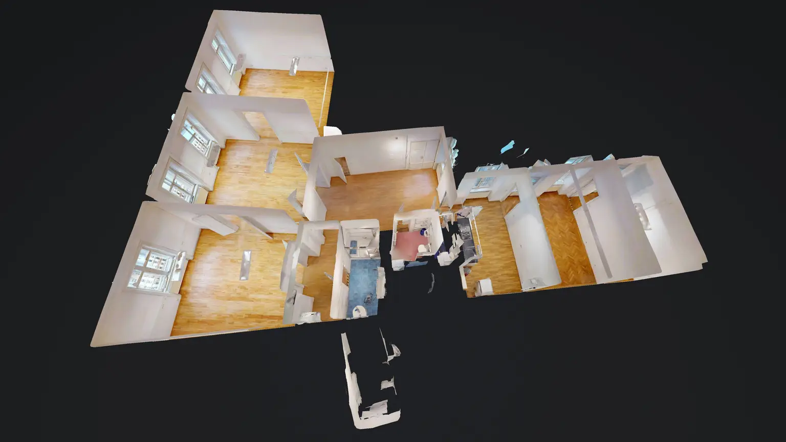 Elisabethstraße: Büroräumlichkeiten mit klassischen Altbau-Elementen - EDV-Verkabelung