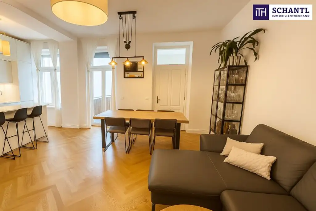 Zeitlose Eleganz trifft modernen Wohnkomfort – stilvoll sanierte 3,5-Zimmer-Altbauwohnung mit Designküche, zwei Außenflächen & Toplage nahe dem Türkenschanzpark