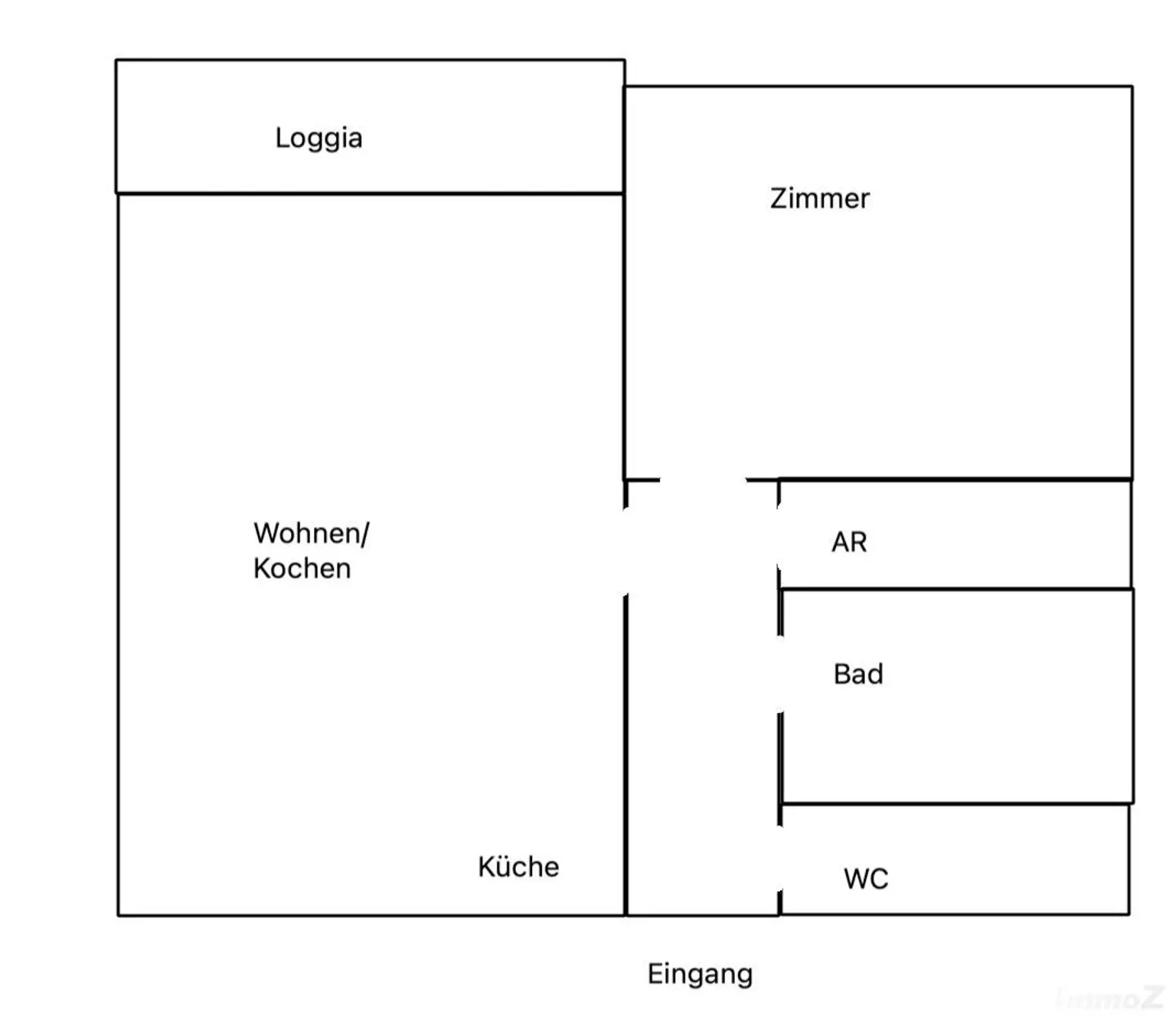 Übelbach 2 Zimmer mit Loggia und Küche