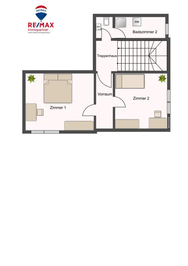 Grundrissplan (OG 1 - Haupthaus)