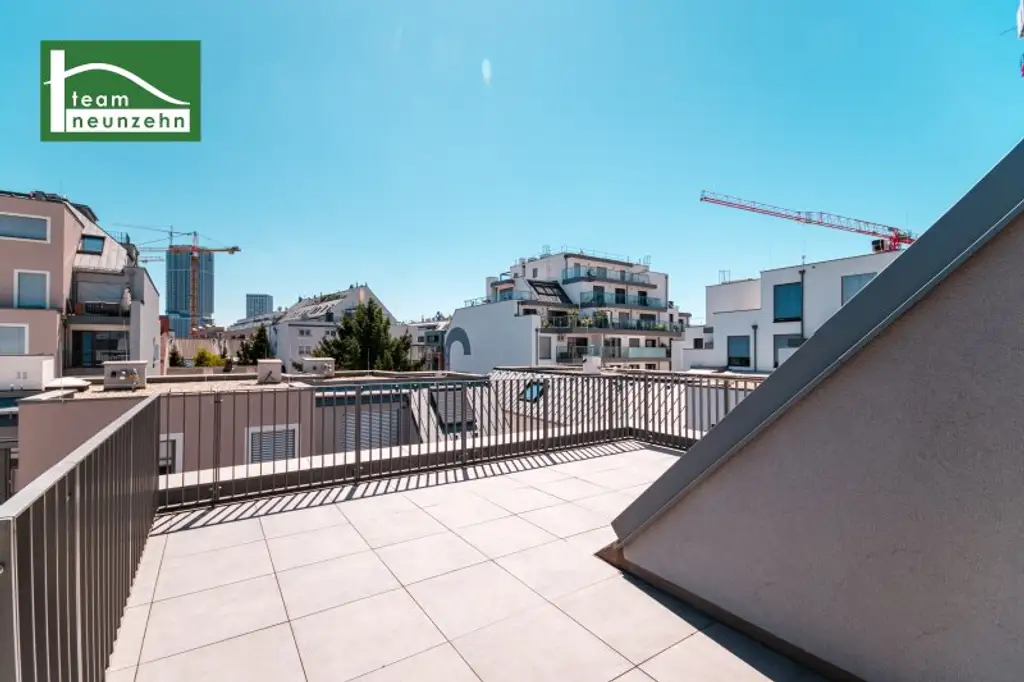 Moderne 2-Zimmer-DG-Wohnung mit Terrasse in 1220 Wien – Erstbezug auf Eigengrund - JETZT ANFRAGEN