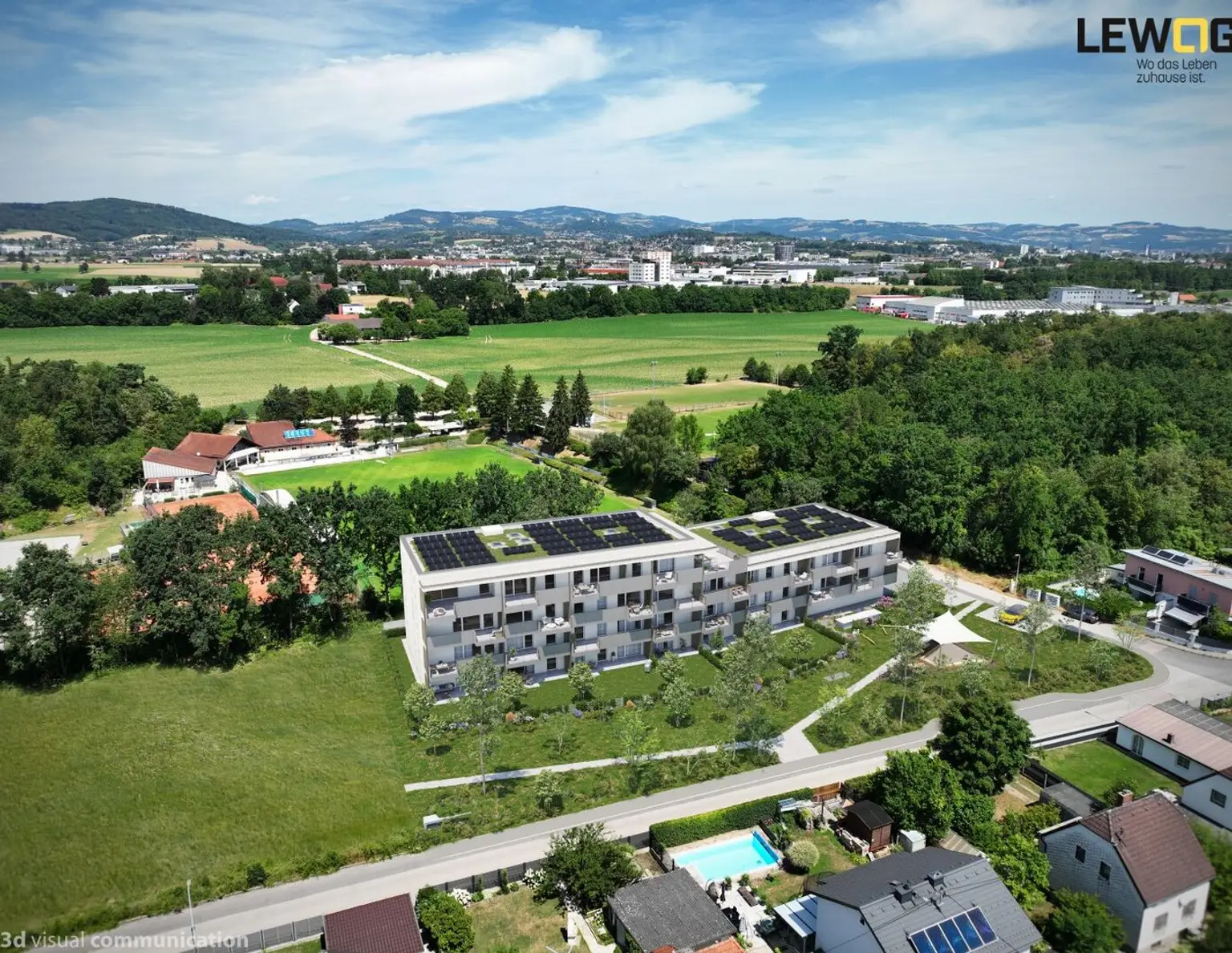 Doppl. Waldstraße - B05 4-Zimmerwohnung mit großem Balkon und Tiefgarage