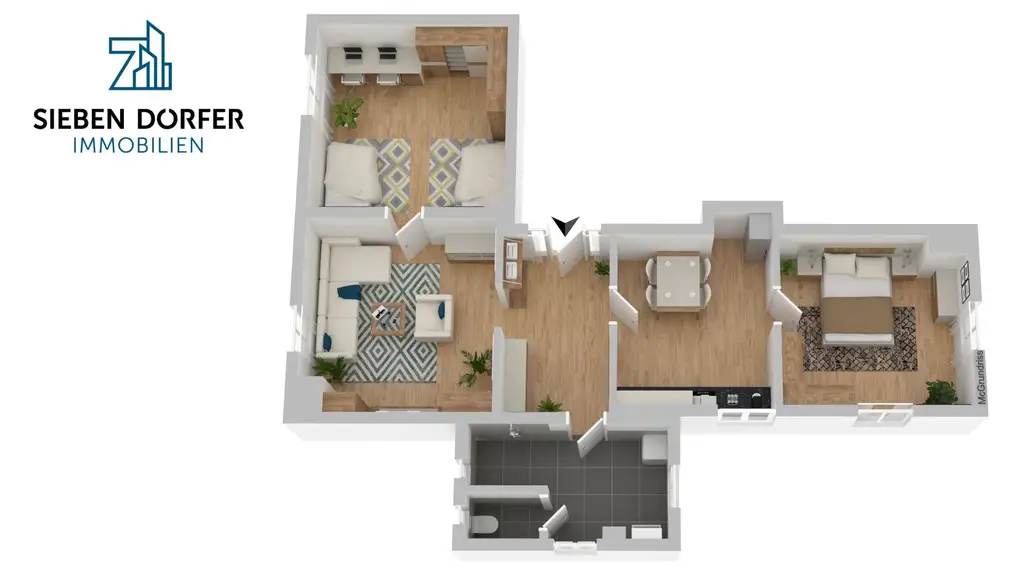 Lichtdurchflutete 78 m² 3-Zimmerwohnung mit getrennter Küche in Graz-Andritz
