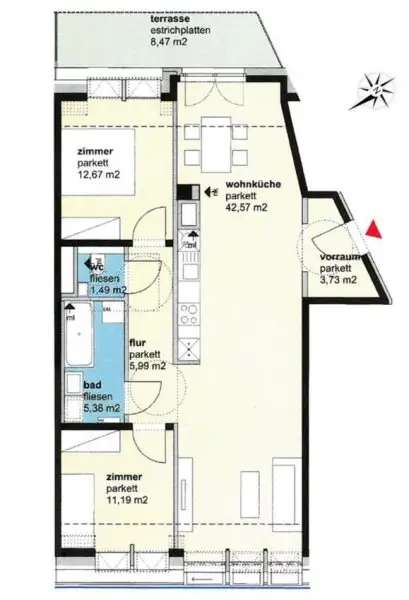 Gepflegte Dachgeschoßwohnung nahe Wilhelminenberg