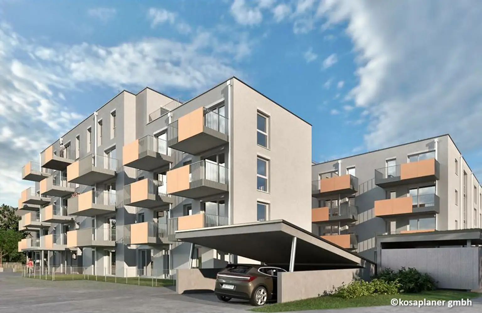 Außenansicht mit Gar