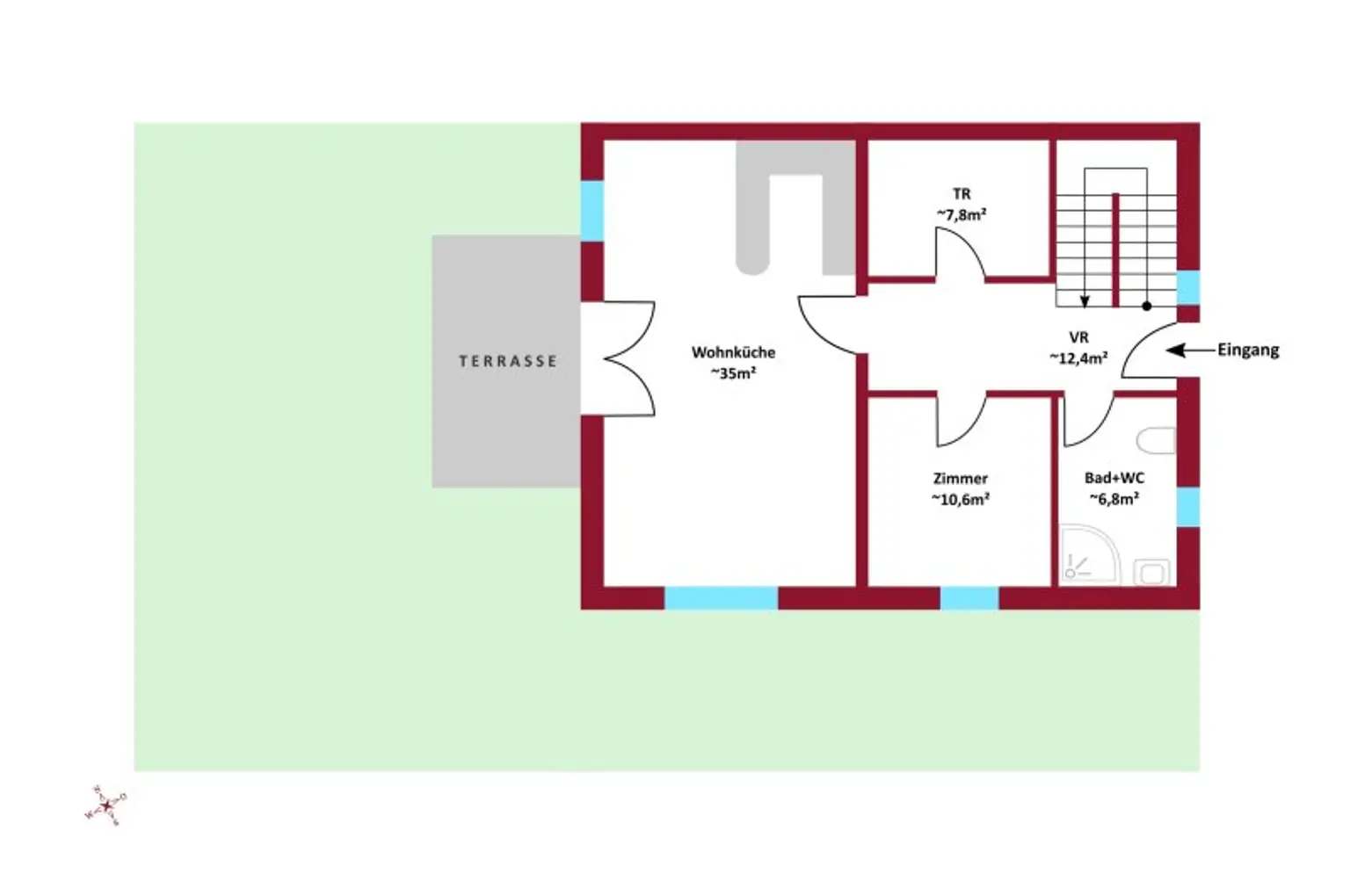 Grüne Ruheoase mit toller Infrastruktur I großzügiger Garten + Balkon I geräumige Zimmer I 2 Bäder I Alarmanlage I
