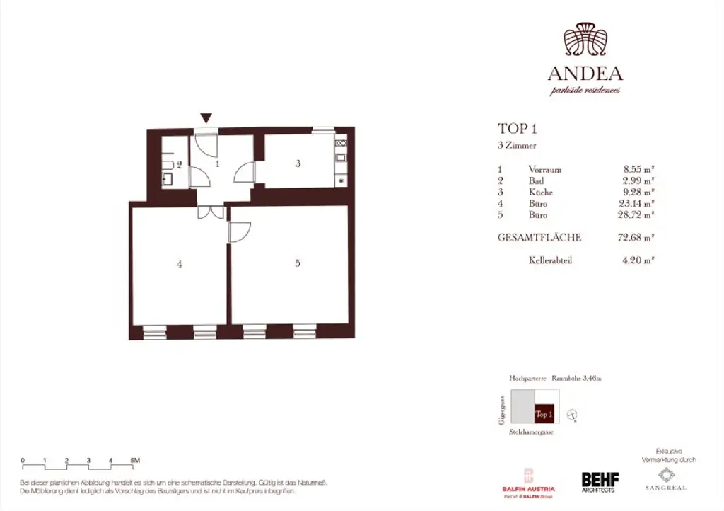 Traumhaftes Altbau-Office - Nähe Wien THE MALL - ANDEA Parkside Residences