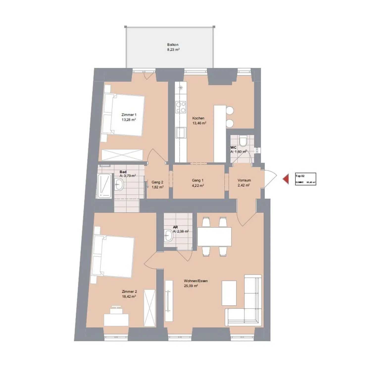 PROVISIONSFREI FÜR KÄUFER! 3-Zimmer-Altbauwohnung in St.Leonhard nahe den Ursulinen!