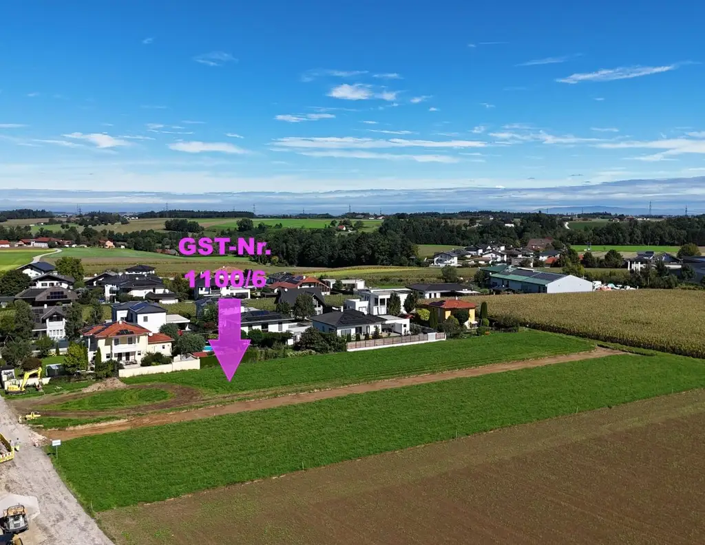 Baugrundstück mit südseitiger Ausrichtung im Grünen | Steinerkirchen Frohnhofen | GST-Nr. 1100/6