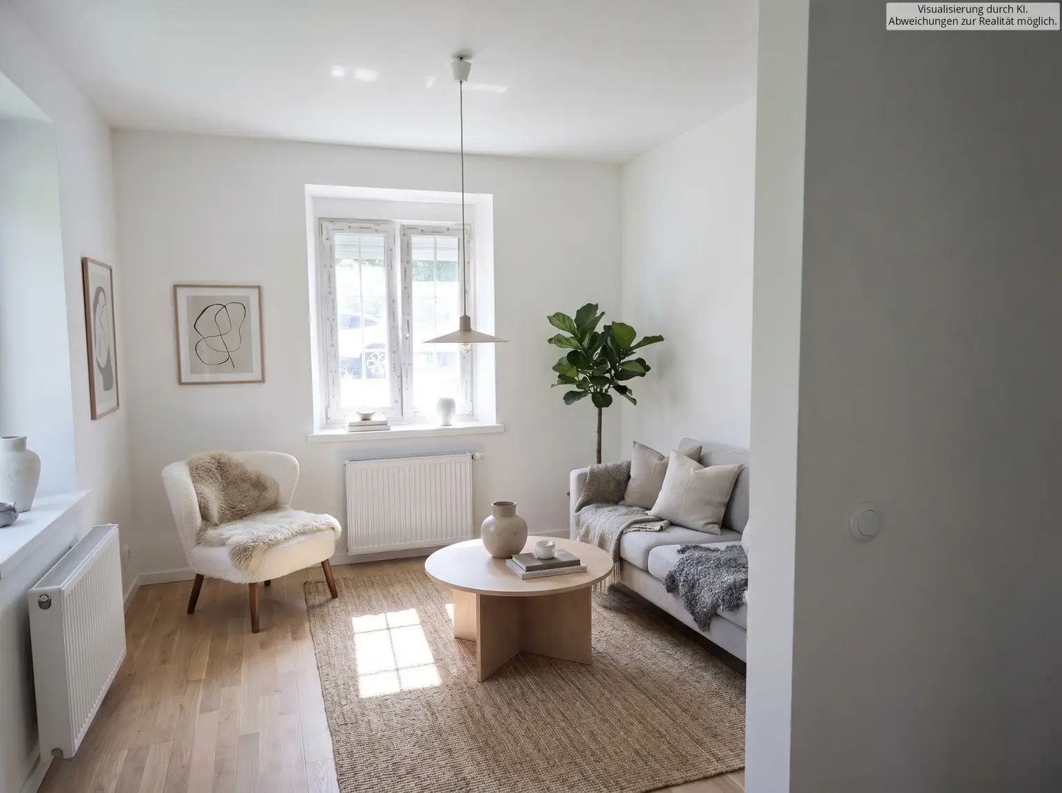 Wohnzimmer  KI visulisiert
