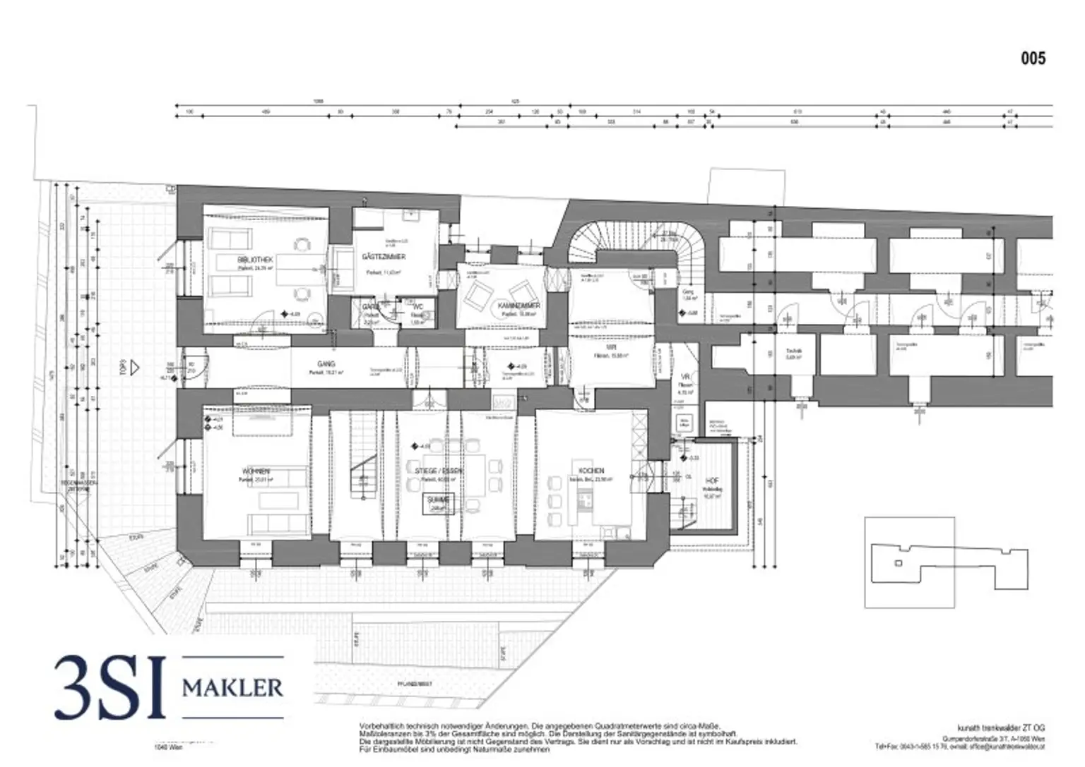 Wohnen beim Schloss Belvedere: Maisonettewohnung mit Loftcharakter & großzügiger Freiflächen