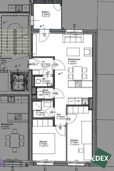 Moderner 3-Zimmer-Erstbezug mit Balkon in 1180 Wien