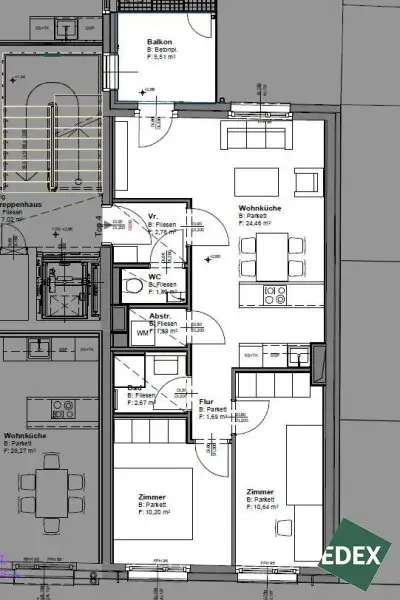 Moderner 3-Zimmer-Erstbezug mit Balkon in 1180 Wien