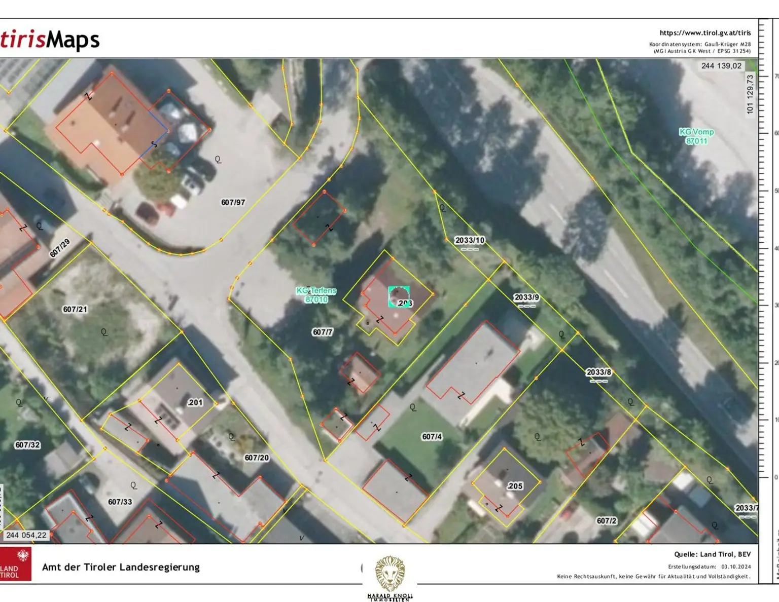 Traumhaftes Baugrundstück mit Altbestand in Tirol: 1291m² in Vomperbach