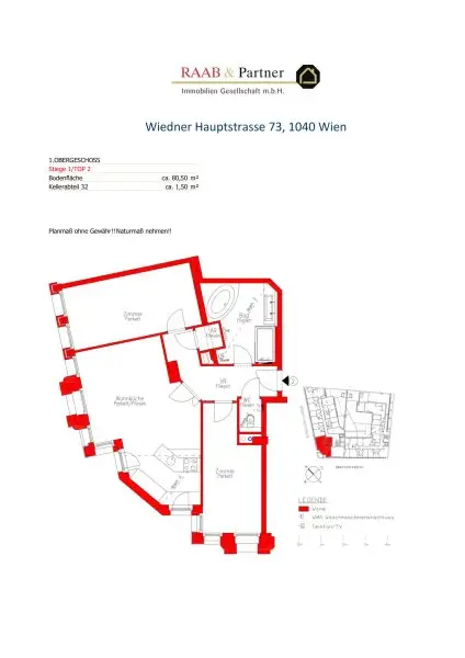 Geräumige, lichtdurchflutete 3-Zimmer-Wohnung! Supermarkt, Fitness, Garage im Haus! TU- und Karlsplatz-Nähe!