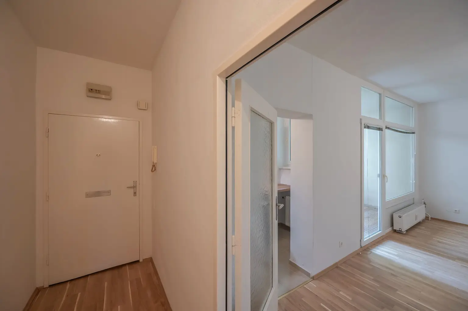 Eingangsbereich Blick zum Wohn-Esszimmer