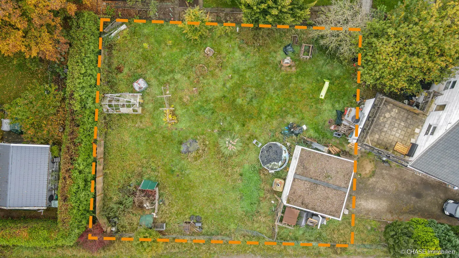 Vogelperspektive - Grundstück von Nahem