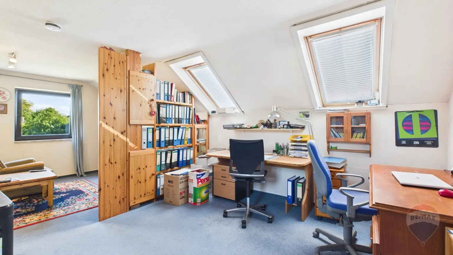 Studiobereich im Dachgeschoss