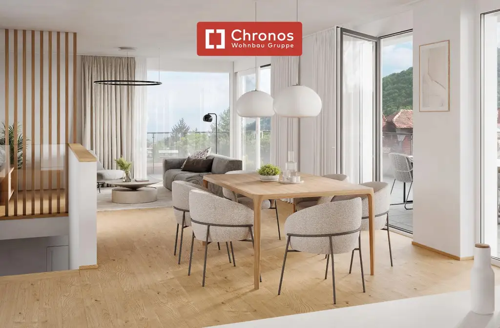 BAUBEGINN ERFOLGT! Neubau-3-Zimmerwohnung mit West-Balkon in Ruhelage in Gösting! VERKAUFSSTART!