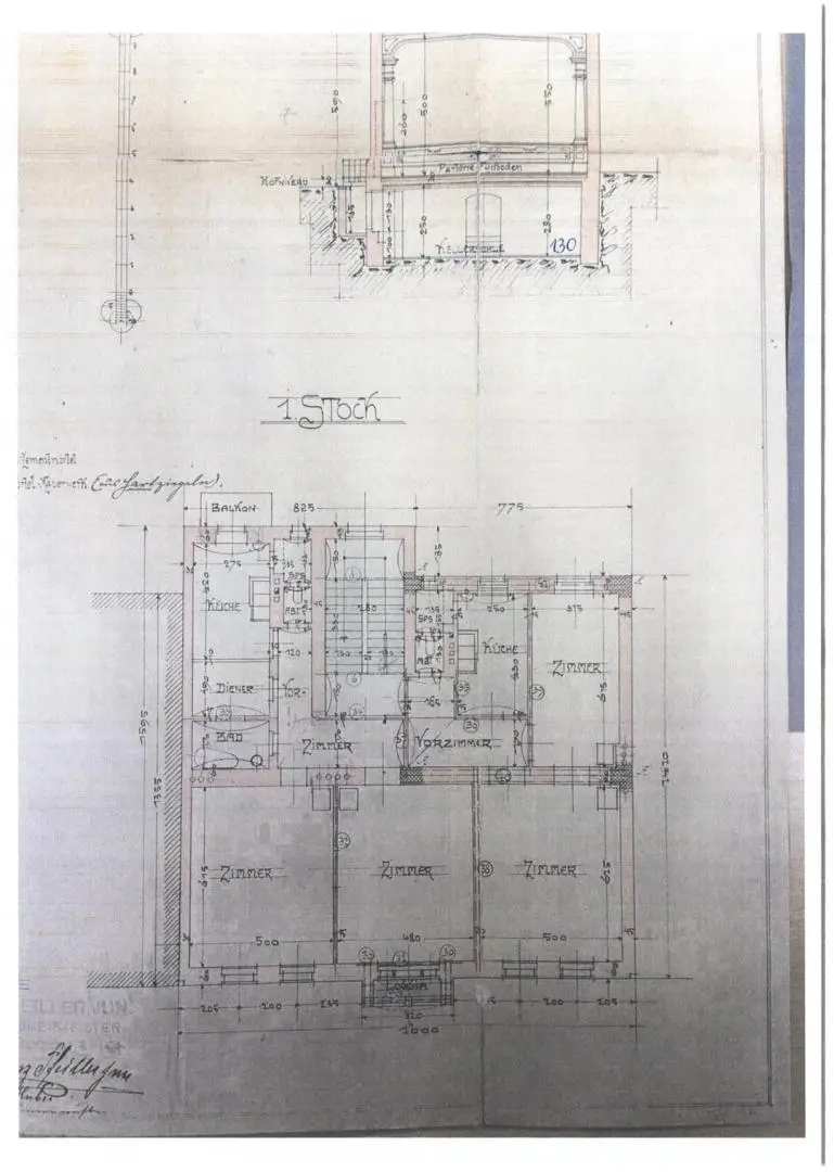 Grundriss 1. Stock