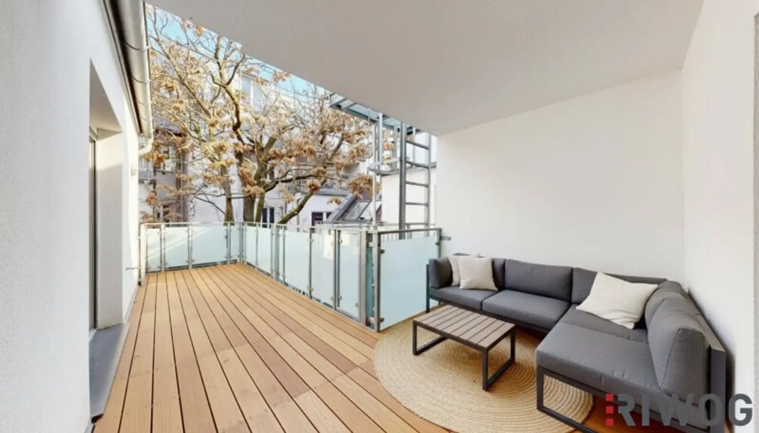 Mögliche Einrichtung und Holzboden KI-Bearbeitet