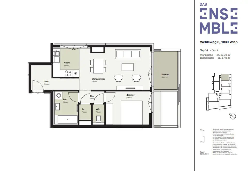 2-Zimmer-Wohnung nähe Prater