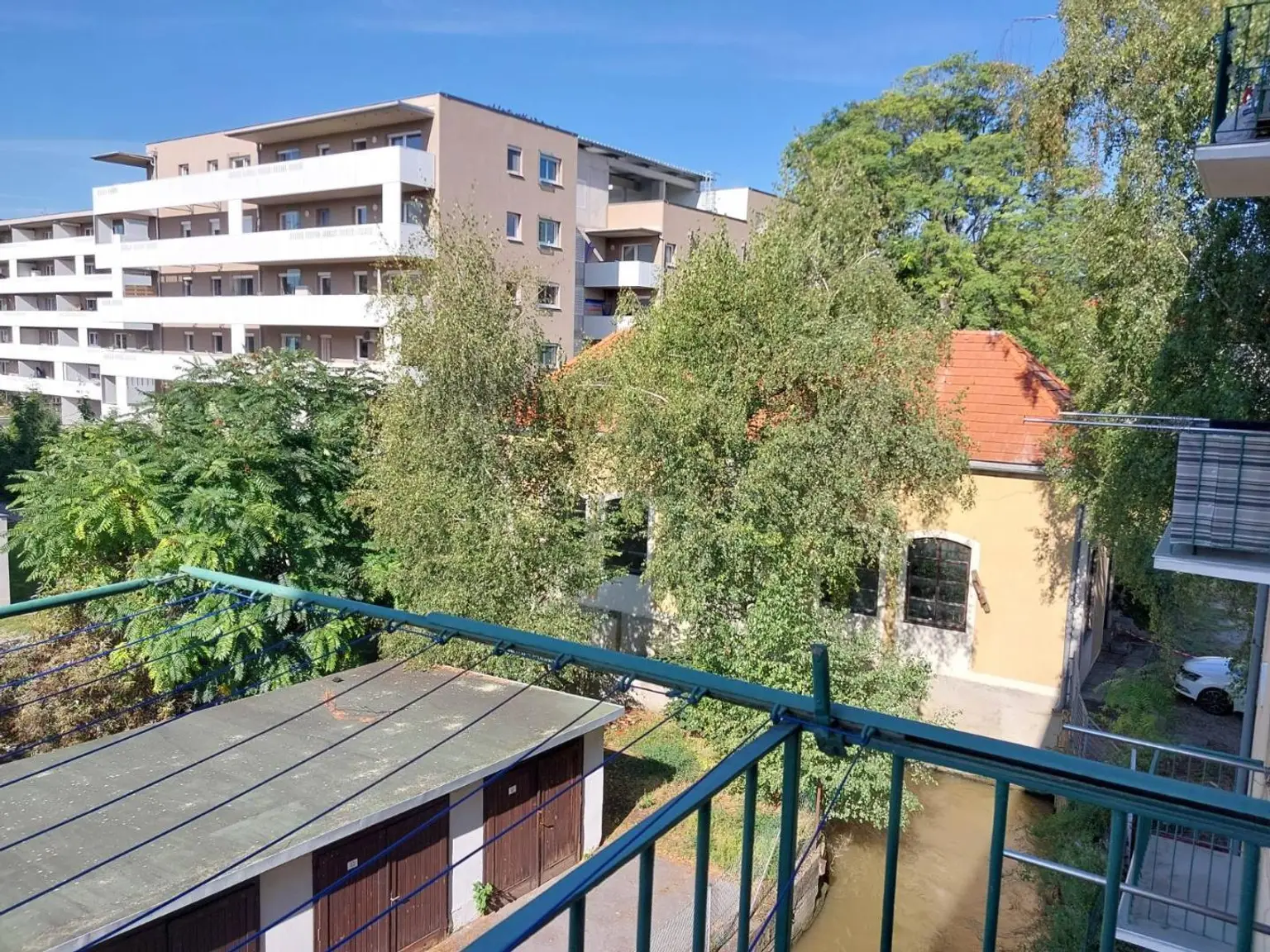 Blick vom Balkon