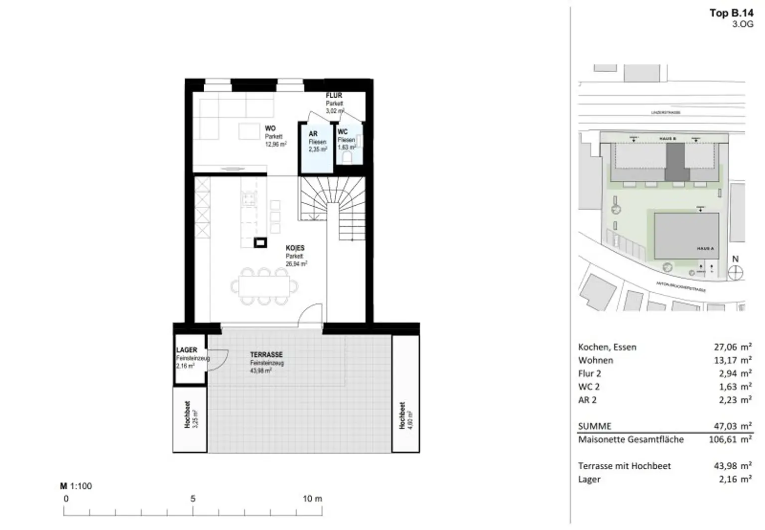 Geräumige Terrassenwohnung Top B.14 - Neubauprojekt SCHÖN | DORF | BLICK