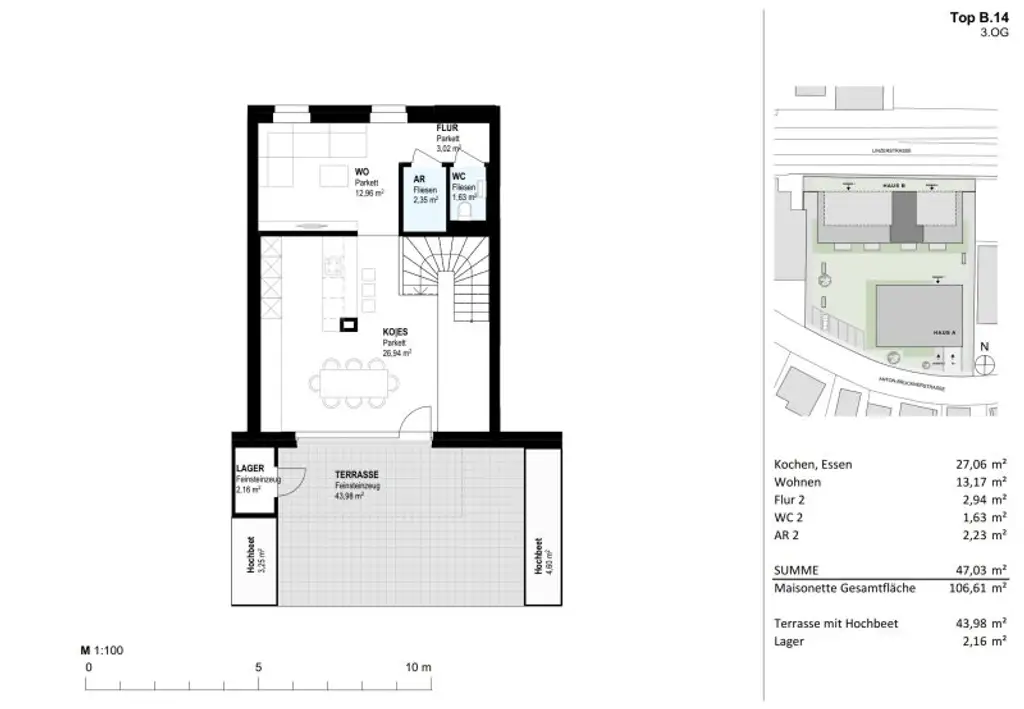 Geräumige Terrassenwohnung Top B.14 - Neubauprojekt SCHÖN | DORF | BLICK