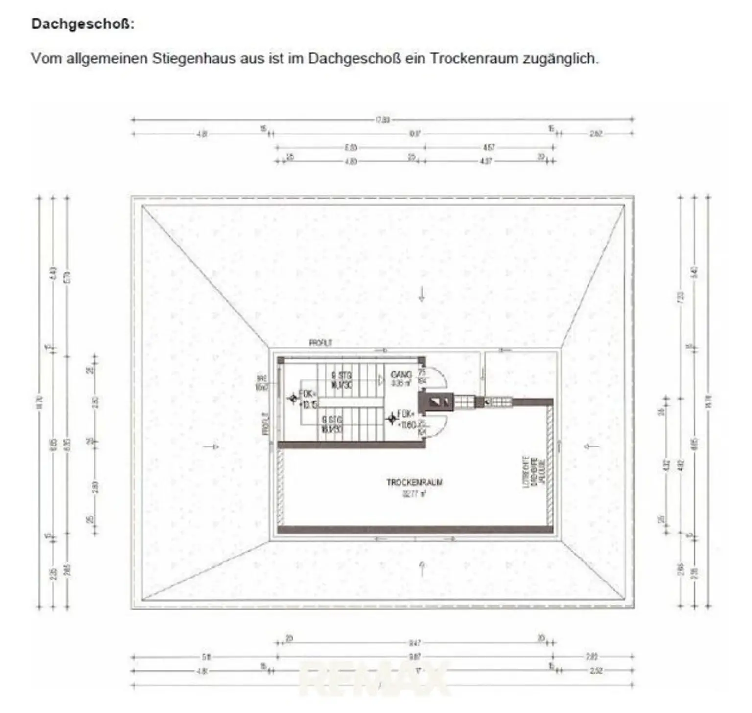 Grundriss Wohnhaus - Dacheschoss
