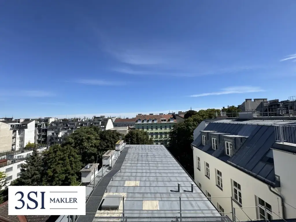 Traumblick! Urbanes Wohnen– 1,5-Zimmer-Juwel im 7. Bezirk mit riesiger Dachterrasse