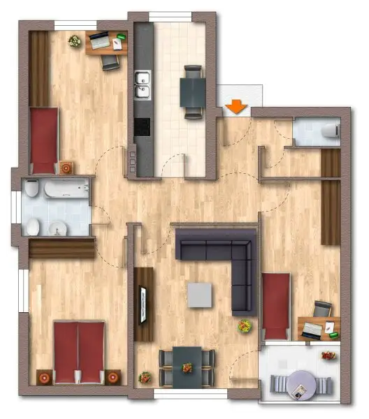 Geräumige 4-Zimmer-Wohnung in ruhiger Grünlage – nur  2 Gehminuten zum Wolfgangsee