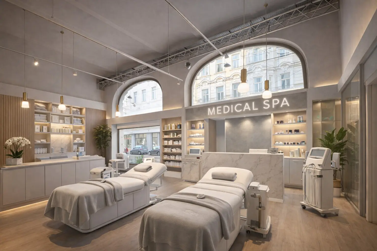 Elegantes medizinisches Spa im Tageslicht