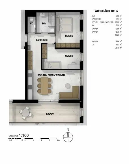 Architektonisch hochwertiger Neubau in Top-Lage von Scharnitz! Top 07