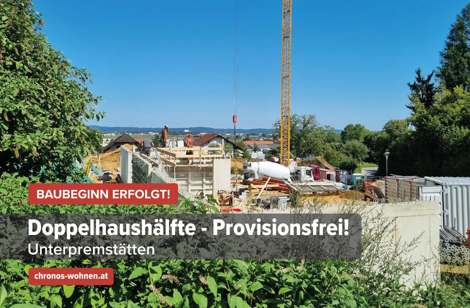 Sommer-AKTION! Baubeginn Erfolgt! Provisionsfrei und direkt vom Bauträger! Neubau-Doppelhaushälfte in Unterpremstätten!