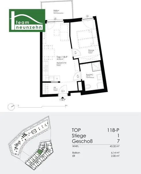 Lichtdurchflutete 2-Zimmer Wohnung in 1220 Wien - ab 01.11.2025 verfügbar!