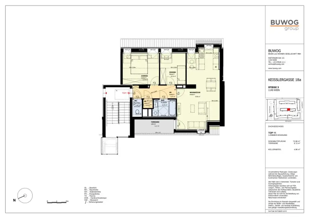 VOLL MÖBLIERTES traumhaft ruhiges Dachgeschoss-Appartement mit Terrasse und perfektem Öffi-Anschluß