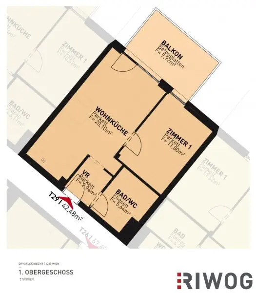 Grundrissplan TOP 29