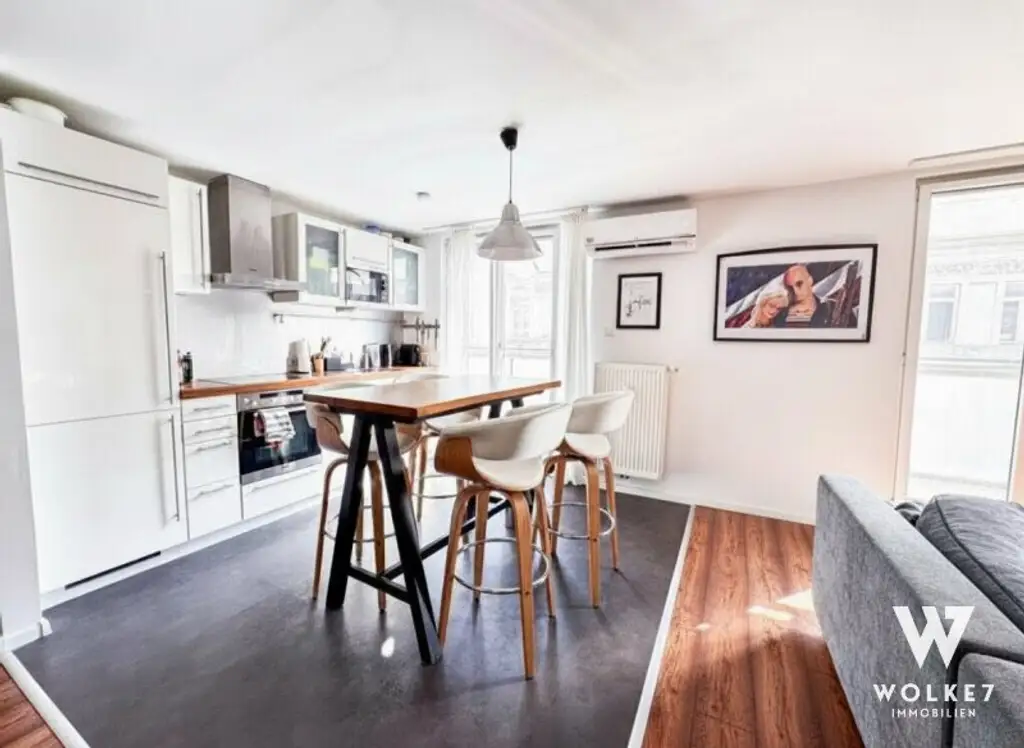 Helle 3-Zimmer-Wohnung mit gr. Terrasse nahe Naschmarkt | Klima | 3 Gehminuten U4 Pilgramgasse