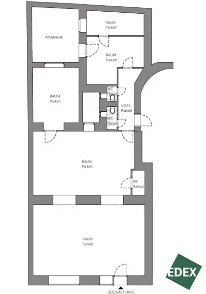 Geschäftsfläche mit flexiblem Nutzungskonzept in 1010