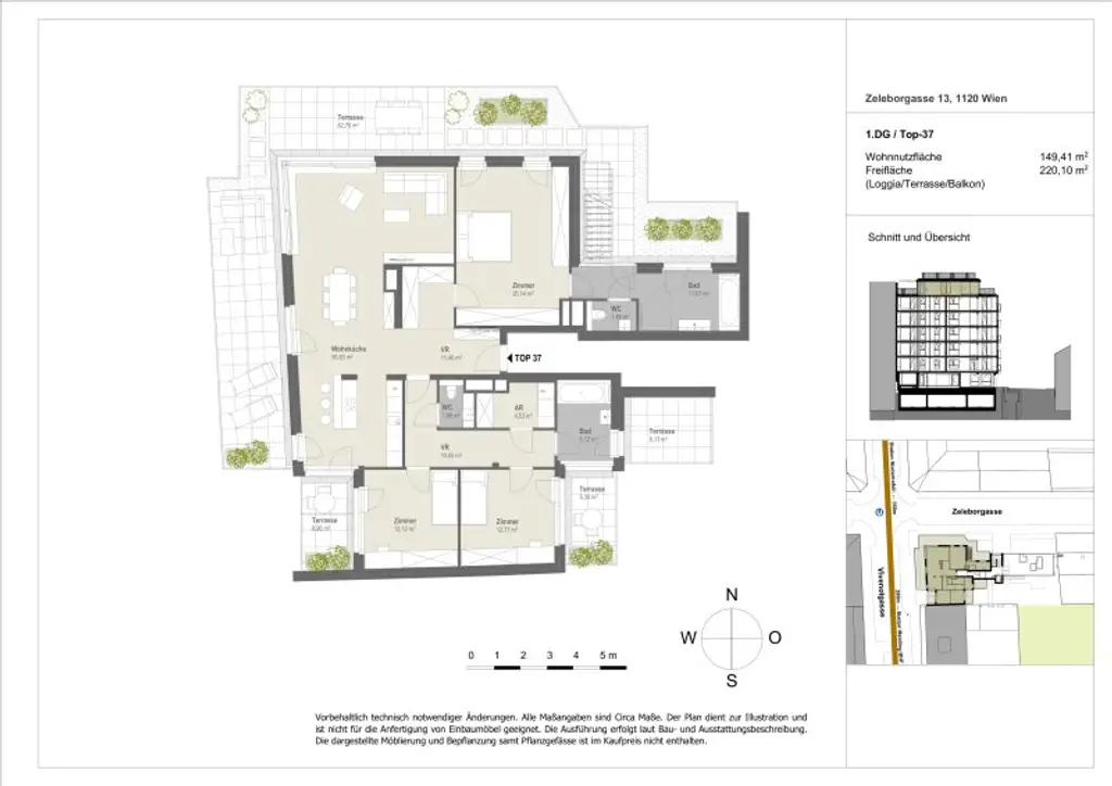 Exklusives Penthouse über den Dächern von Meidling