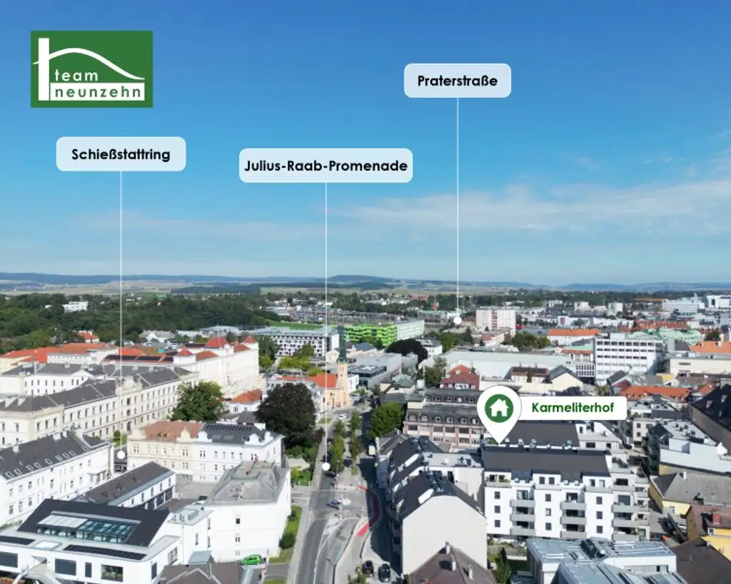 Moderne 2-Zimmer-Wohnung in idealer Lage! Karmeliterhof - Neubauwohntraum beim Rathausplatz. - WOHNTRAUM