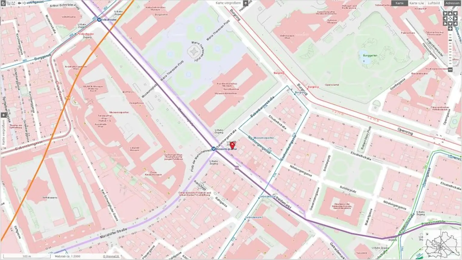 Altbaubüro in Traumlage am Getreidemarkt/ Nähe Museumsquartier und U2