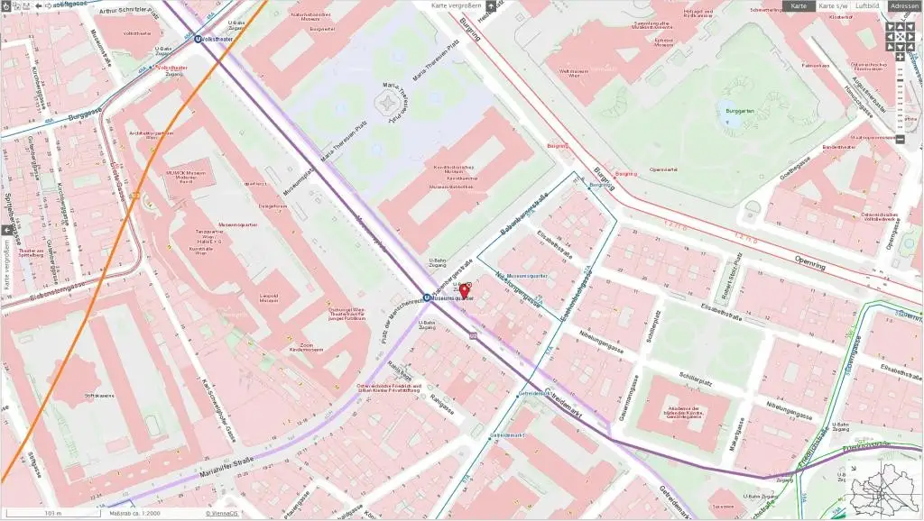 Altbaubüro in Traumlage am Getreidemarkt/ Nähe Museumsquartier und U2