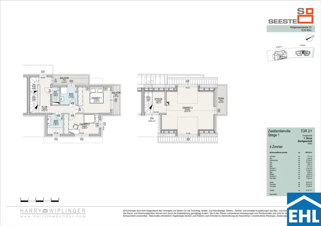 Wohnen in Hietzing – Neubau-Doppelhäuser mit Stil und Garten